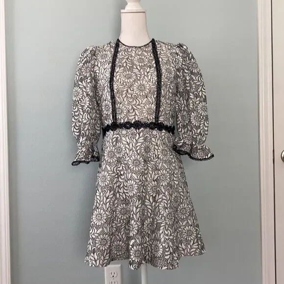 NWT Anthropologie Monique Lhuillier Lace Dress 6P - Picture 5 of 16
